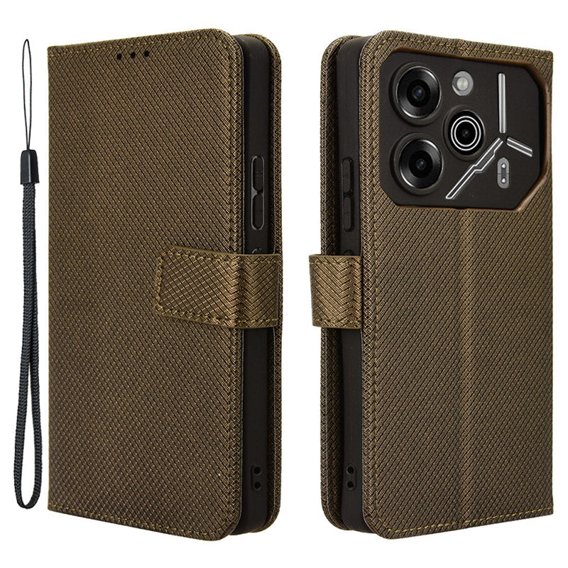 For Transsion Tecno Pova 6 Pro 5G LI9 Case Stand Wallet Diamond Texture Leather Phone Cover For Transsion Tecno Pova 6 Pro 5G LI9 Case Stand Wallet Diamond Texture Leather Phone Cover